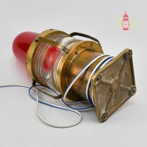 Authentic Vintage Brass Red Port Navigation Light