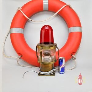 Authentic Vintage Brass Red Port Navigation Light