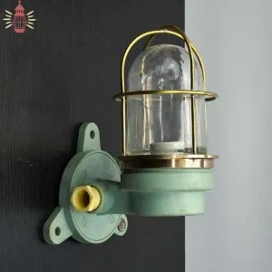 - SL 11858 4 Ban security Fiber lamp with brass cage