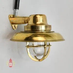 Authentic Vintage 1950s German Wiska Brass Shade Light
