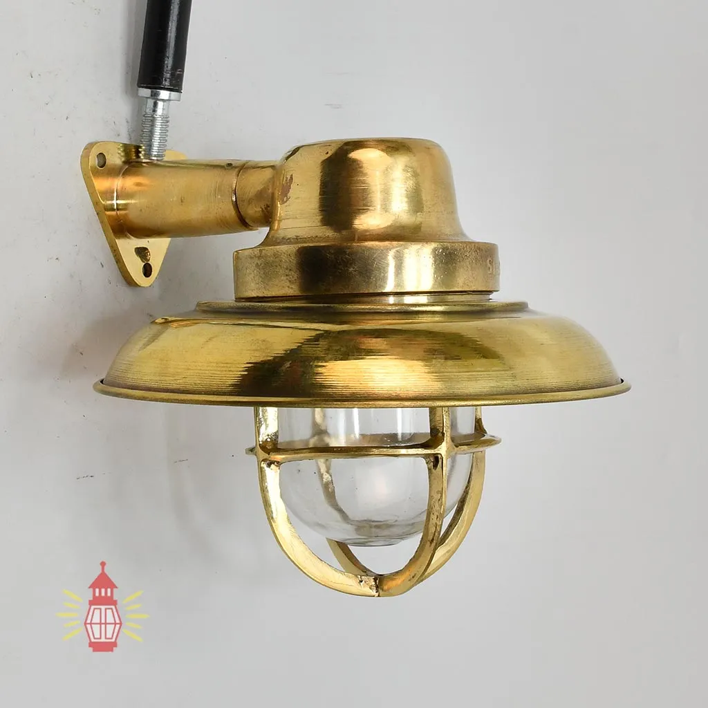 - DSC 8415 Authentic Vintage 1950s German Wiska Brass Shade Light