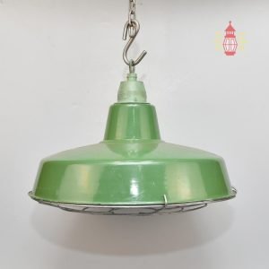 Authentic Vintage Green Cargo Pendant Light