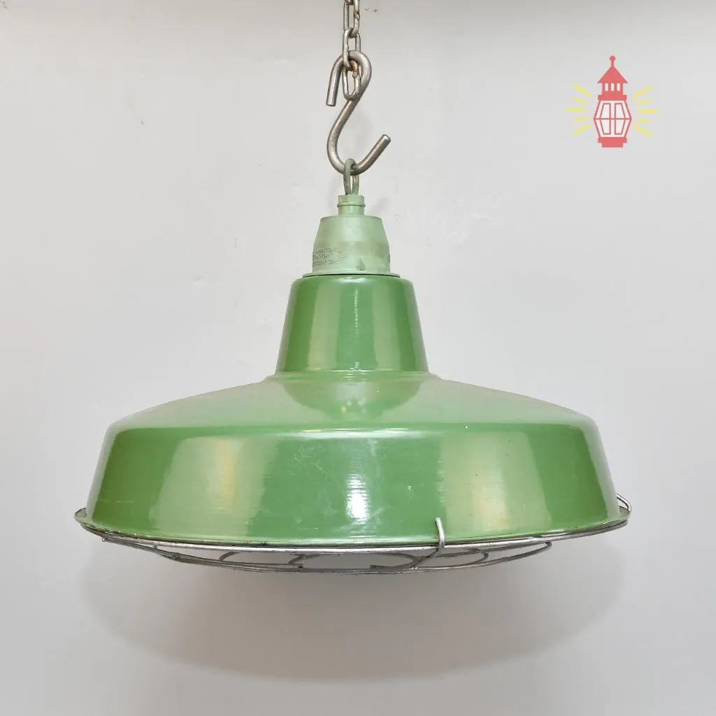 - SL 12282 1 Authentic Vintage Green Cargo Pendant Light