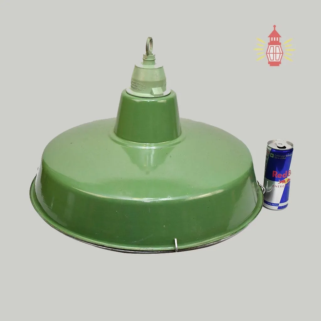 - SL 12282 3 Authentic Vintage Green Cargo Pendant Light