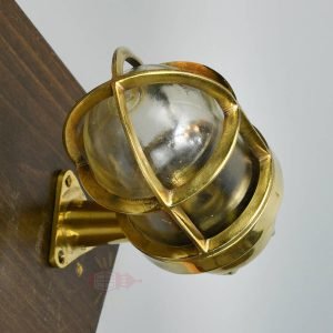 Vintage Wiska 90 Degree Brass Bulkhead Light