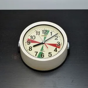 Authentic Vintage Citizen Nautical Radio Clock with Colourful Dial