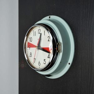 Authentic Vintage Citizen Radio Room Clock with Red Dial – Nautical Salvage