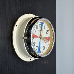 Authentic Vintage Hanil Nautical Radio Clock with Colourful Dial