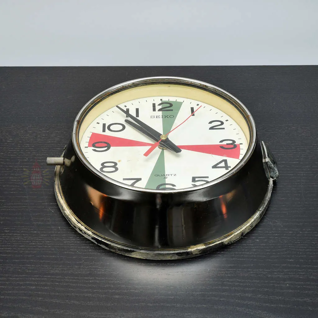 - SC 11784 1 Authentic Vintage Seiko Radio Room Clock with Colour Dial – Stainless Steel Body