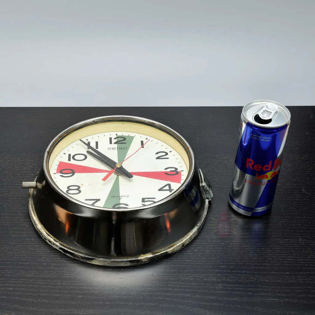 - SC 11784 2 Authentic Vintage Seiko Radio Room Clock with Colour Dial – Stainless Steel Body
