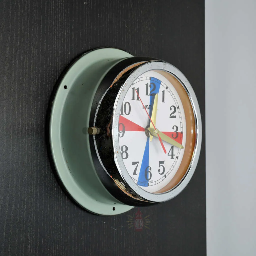 Authentic Hanil Radio Room Clock with Colour Dial blue – Vintage Maritime Salvage