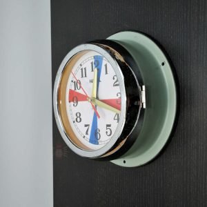 Authentic Hanil Radio Room Clock with Colour Dial blue – Vintage Maritime Salvage