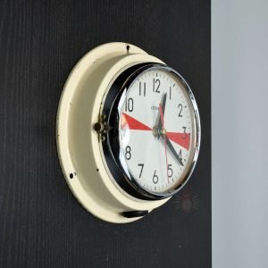 Authentic Citizen Radio Silence Clock with Red Dial – Vintage Nautical Salvage