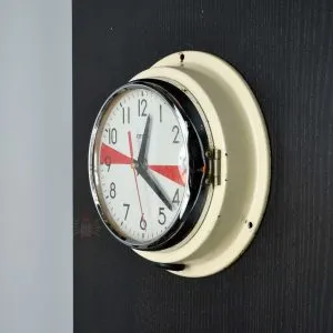 Authentic Citizen Radio Silence Clock with Red Dial – Vintage Nautical Salvage
