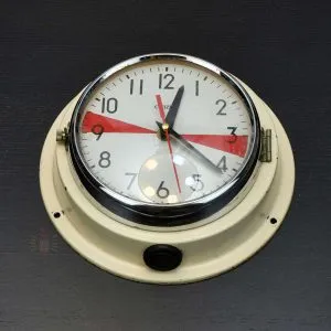- SC 13245 3 Authentic Citizen Radio Silence Clock with Red Dial – Vintage Nautical Salvage