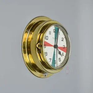 Antique Brass Ship Radio Clock