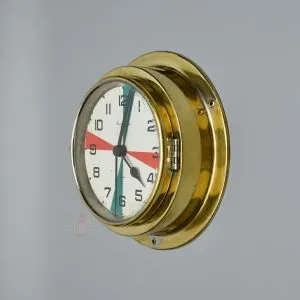 - SC 13278 1 Antique Brass Ship Radio Clock