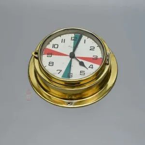 - SC 13278 3 Antique Brass Ship Radio Clock