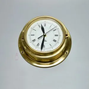 Authentic Brass Ships Clock – Vintage Nautical Maritime Timepiece