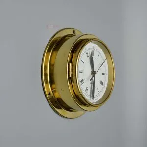 Authentic Brass Ships Clock – Vintage Nautical Maritime Timepiece