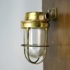 - SL 10748 4 Vintage Brass Nautical Wall Lamp with Iron Cage