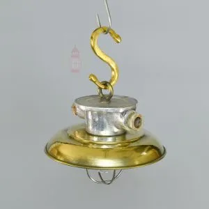 Antique Aluminium Nautical Hanging Lamp with Brass Shade