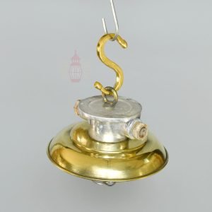 Antique Aluminium Nautical Hanging Lamp with Brass Shade