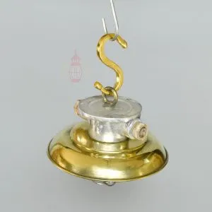 - SL 10750 3 Antique Aluminium Nautical Hanging Lamp with Brass Shade