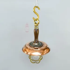 - SL 10751 5 Antique Brass Nautical Hanging Lamp with Copper Shade