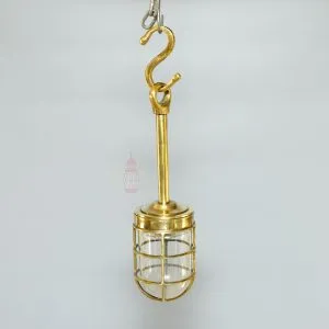 - SL 10752 1 Vintage Brass Lantern Nautical Pendant