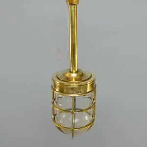 - SL 10752 4 Vintage Brass Lantern Nautical Pendant