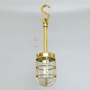 Vintage Brass Lantern Nautical Pendant