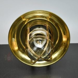 90 Degree Nautical Brass Holland Wall Lantern with shade