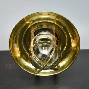 90 Degree Nautical Brass Holland Wall Lantern with shade