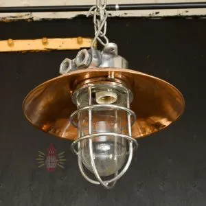 - SL 10779 4 Vintage Aluminium Copper Nautical Pendant Light – Cargo Ship Hanging Lamp