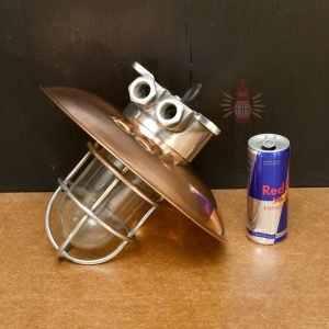 Vintage Aluminium Copper Nautical Pendant Light – Cargo Ship Hanging Lamp