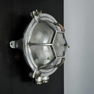 Authentic Vintage Aluminium Nautical Bulkhead Wall/Ceiling Light