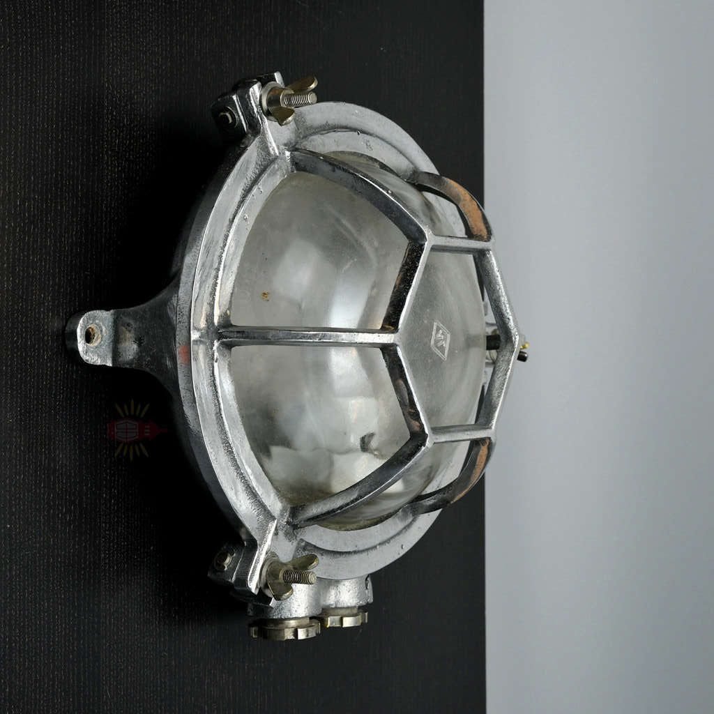 - SL 10780 rotated Authentic Vintage Aluminium Nautical Bulkhead Wall/Ceiling Light