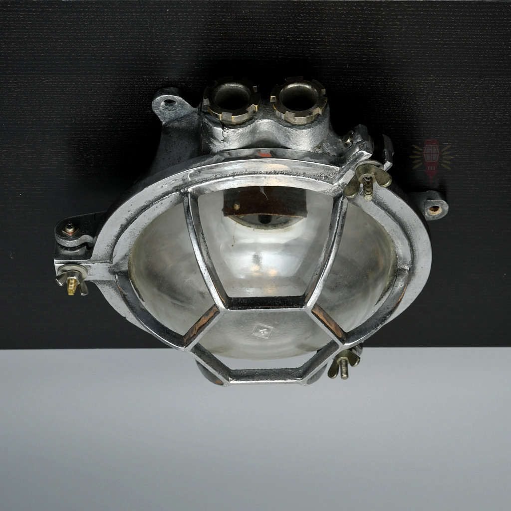 - SL 10780 3 rotated Authentic Vintage Aluminium Nautical Bulkhead Wall/Ceiling Light
