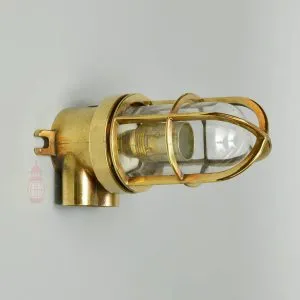 - SL 10799 1 Compact Vintage Brass Nautical Wall Light – Small Salvaged Sconce