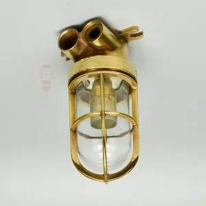 - SL 10799 3 Compact Vintage Brass Nautical Wall Light – Small Salvaged Sconce