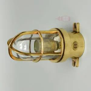 - SL 10799 4 Compact Vintage Brass Nautical Wall Light – Small Salvaged Sconce