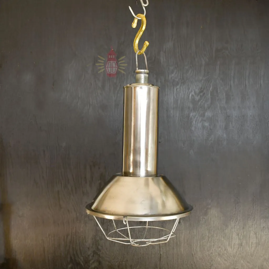 - SL 11003 3 Authentic Vintage Stainless Steel Marine Spot Pendant Light