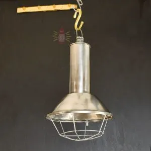 Authentic Vintage Stainless Steel Marine Spot Pendant Light