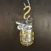 - SL 11007 2 Authentic Vintage Aluminium Nautical Pendant Light with Brass Cage