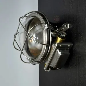 - SL 11029 2 Authentic Vintage Stainless Steel Nautical Bulkhead Dome Light