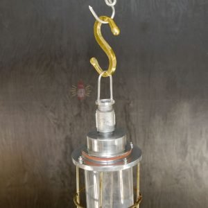 Authentic Vintage Aluminium Caged Pendant Light – Nautical Hanging Salvage