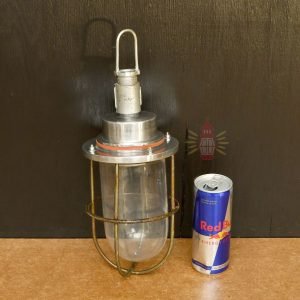 Authentic Vintage Aluminium Caged Pendant Light – Nautical Hanging Salvage