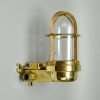 Authentic Vintage Brass Passageway Light – Polished Nautical Wall Lamp