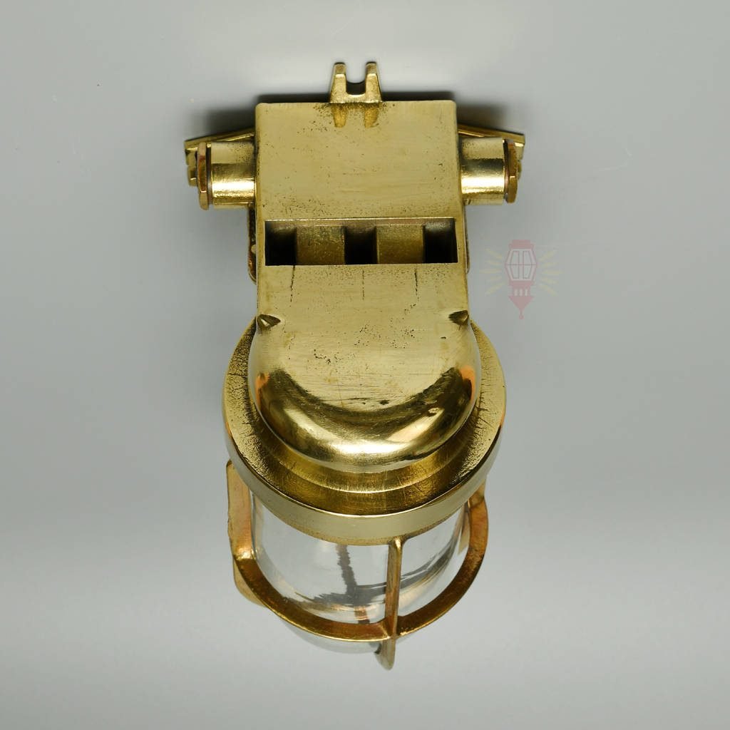 - SL 11733 7 rotated Authentic Vintage Brass Passageway Light – Polished Nautical Wall Lamp